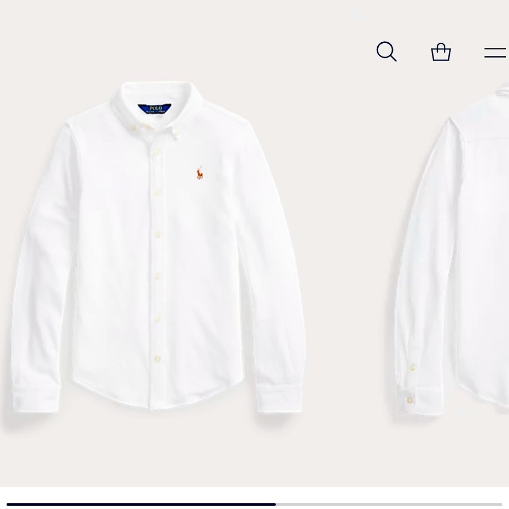 High school polo button down shirt size xs
